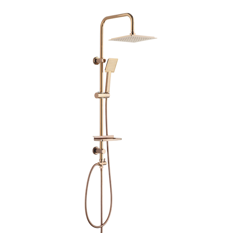 ZH501+ZW211-A+ZD3010C-A+ROSE GOLD Juego de ducha desmontable montado en la pared para baño